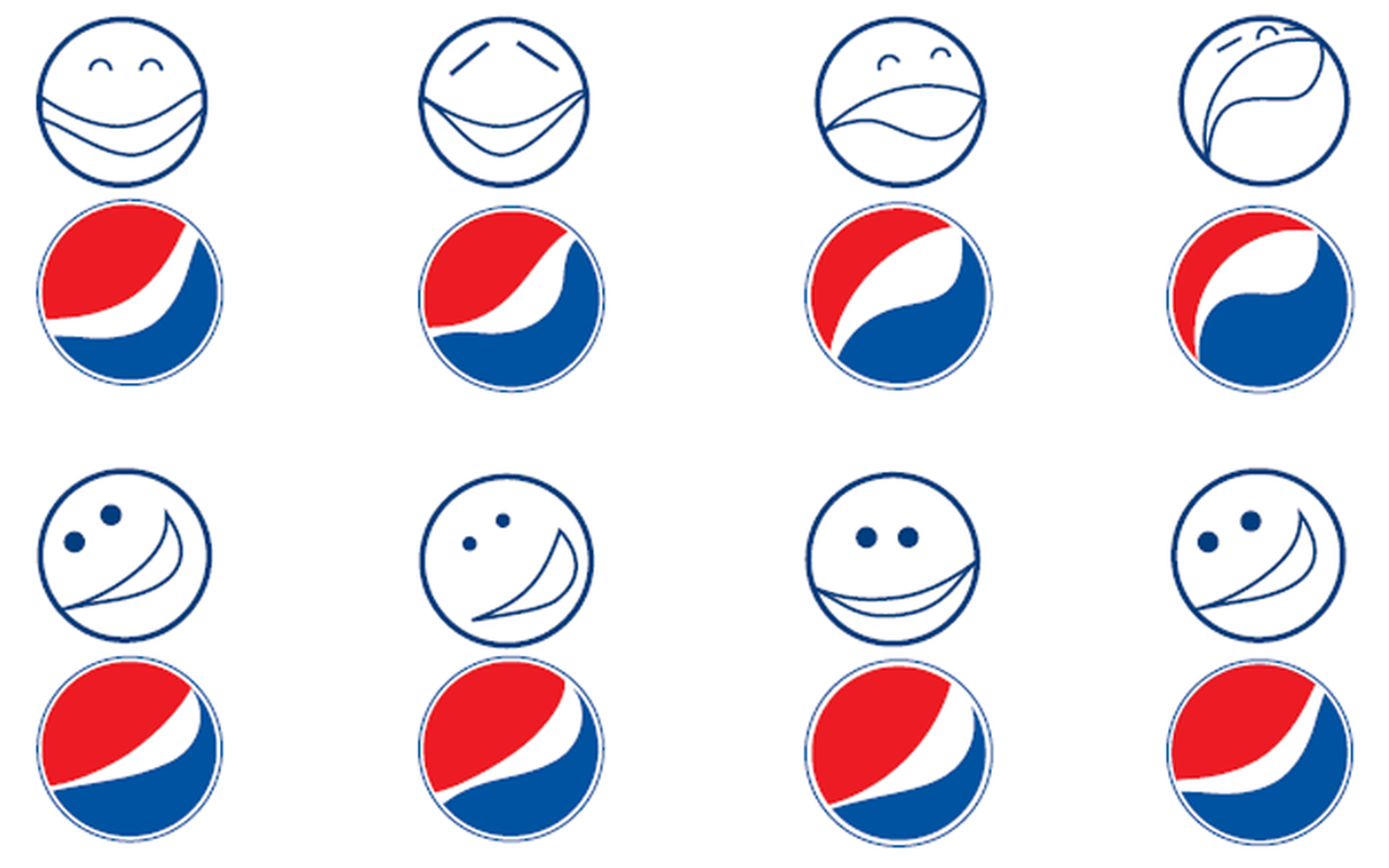Pepsi's logo redesign was a success in the sense that the resulting trademark was the face of a brand valued at $13.7 billion USD in 2021. However, if the alleged design document is to be believed, this outcome was more by luck than judgment. (Image credits: goldennumber.net)