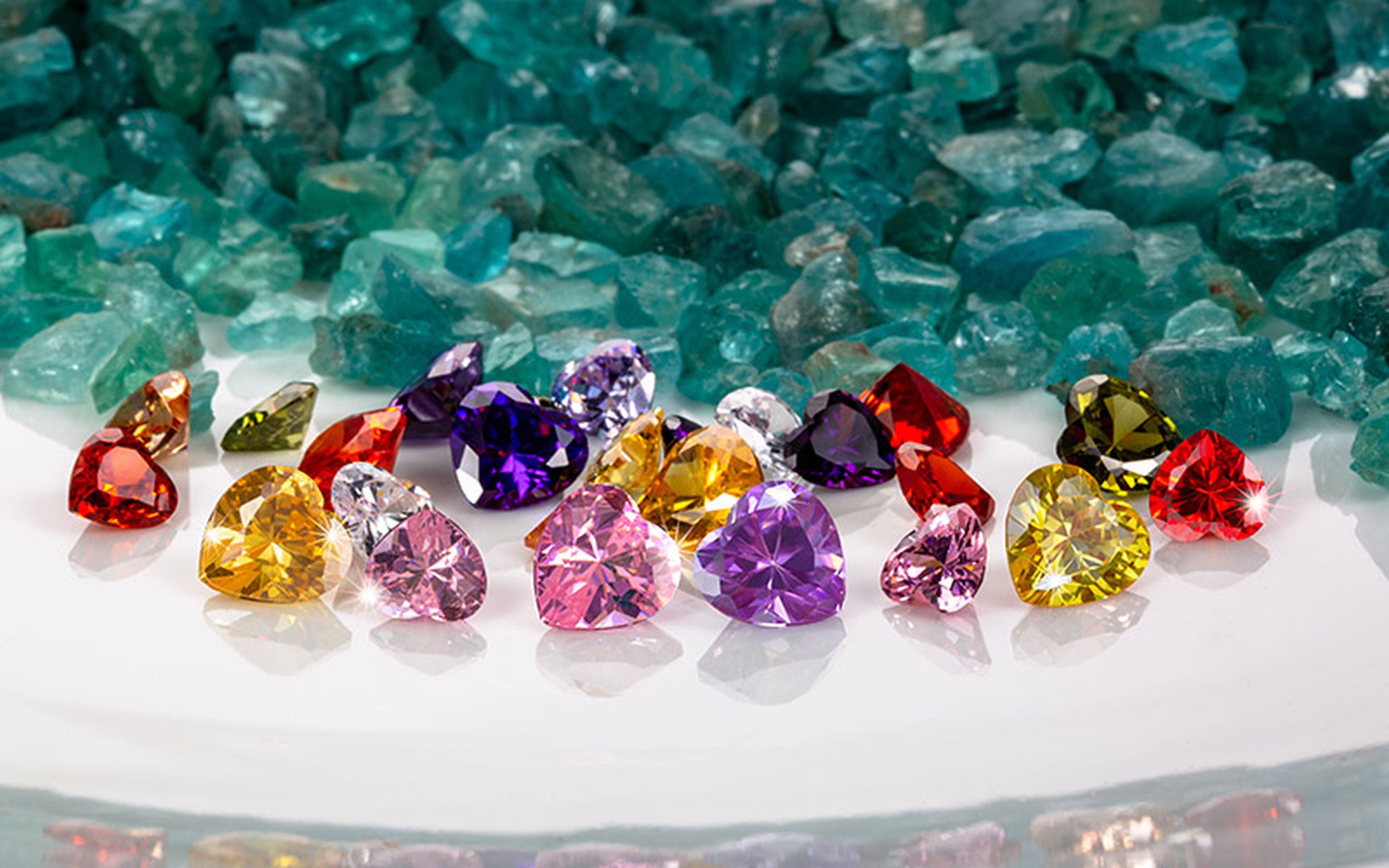 Composed solely of carbon atoms, diamond is the hardest known material in nature. Colored diamonds occur due to chemical impurities or, as in the case of extremely rare red stones, deformation under intense stress.